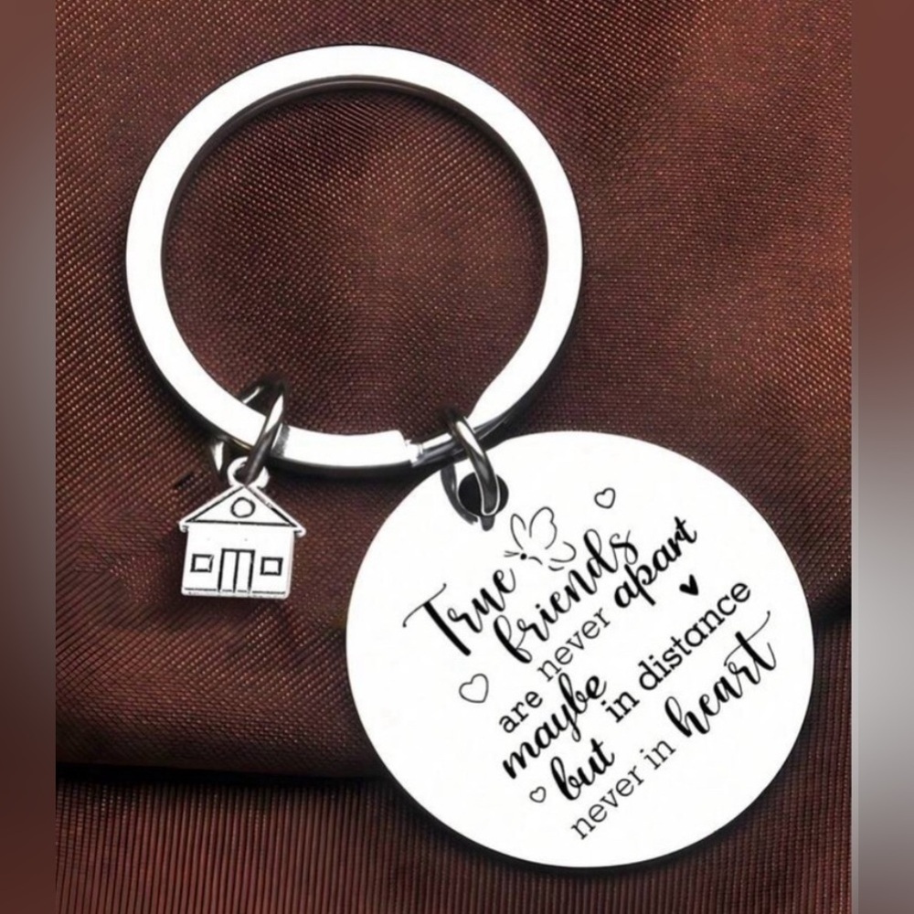Silver Friendship Keychain